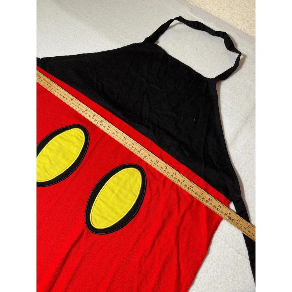 Walt Disney World Mickey Mouse Apron Disneyland Resort Red Black 100% Cotton